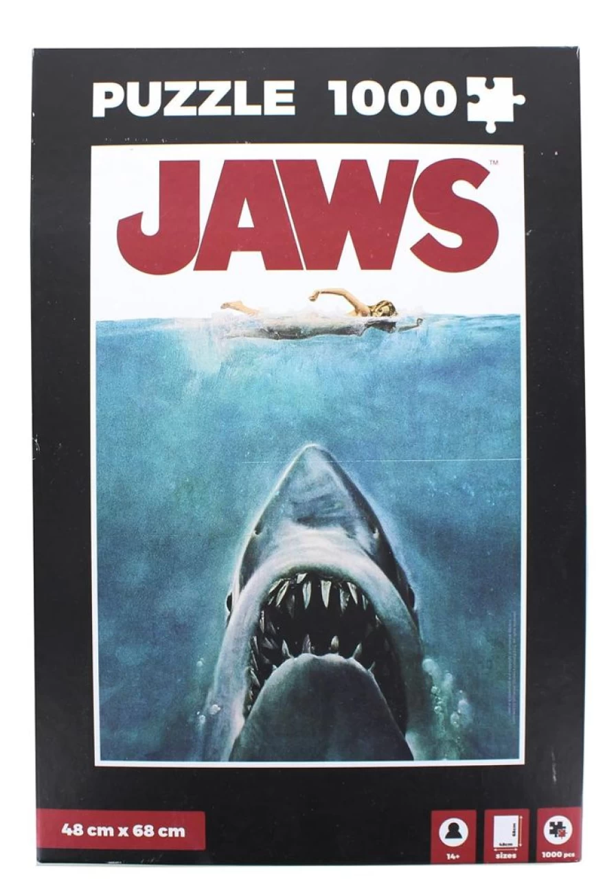 Toynk Jaws Movie 1000-Piece Jigsaw Puzzle - Official Shark Film Poster Collectible Puzzle