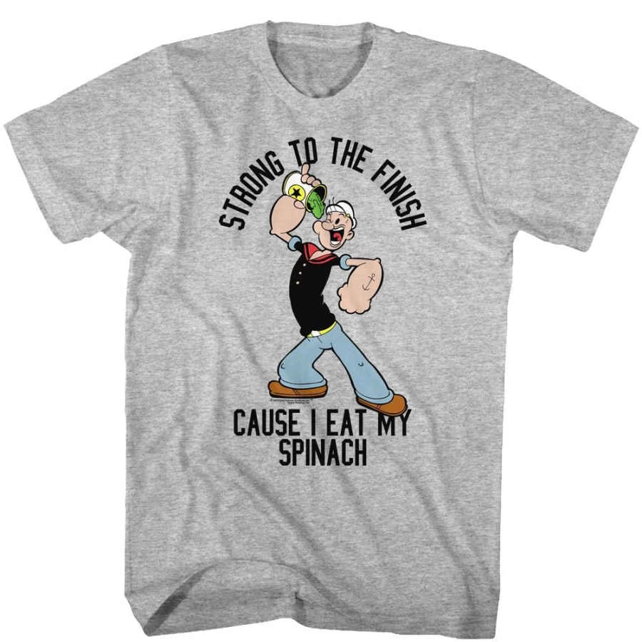 MeTV Custom Brands Popeye Strong Graphic Unisex T-Shirt - Cartoon Character Tee