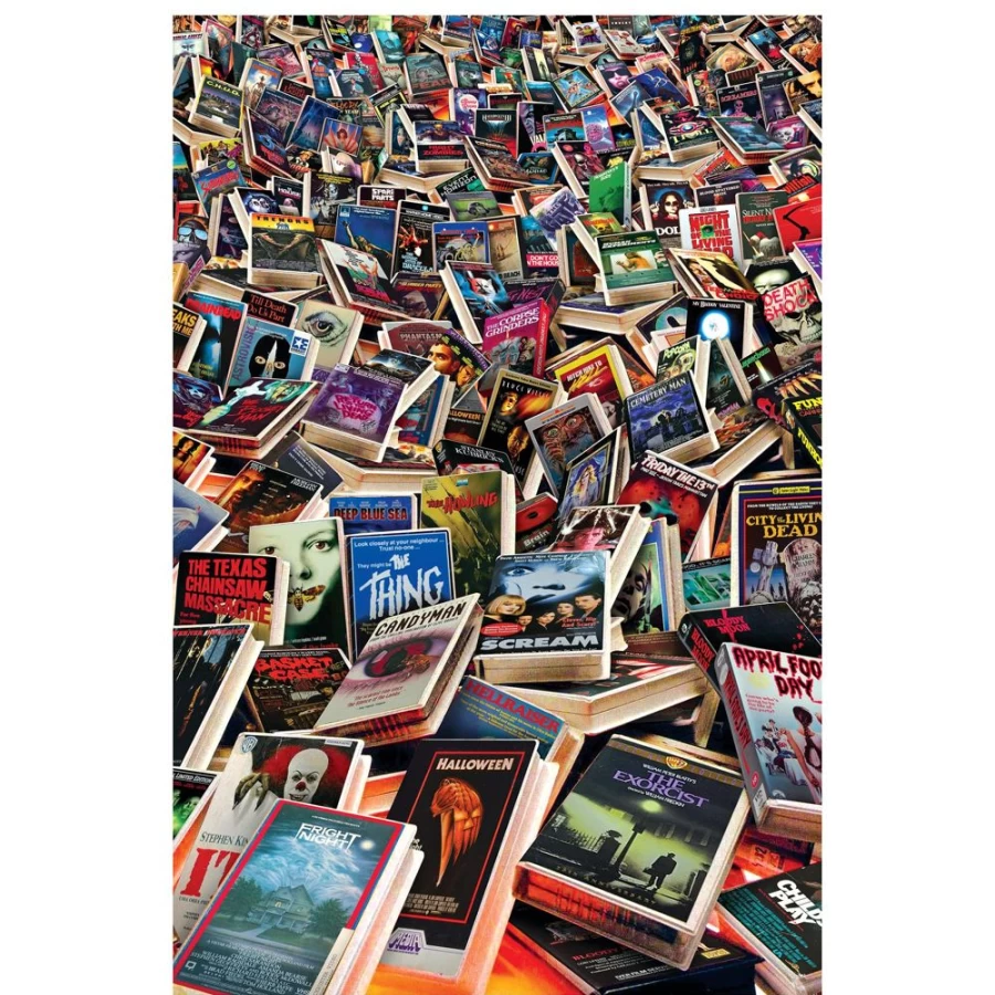 "Toynk Exclusive Horror VHS Cemetery 1000-Piece Jigsaw Puzzle for Collectors"