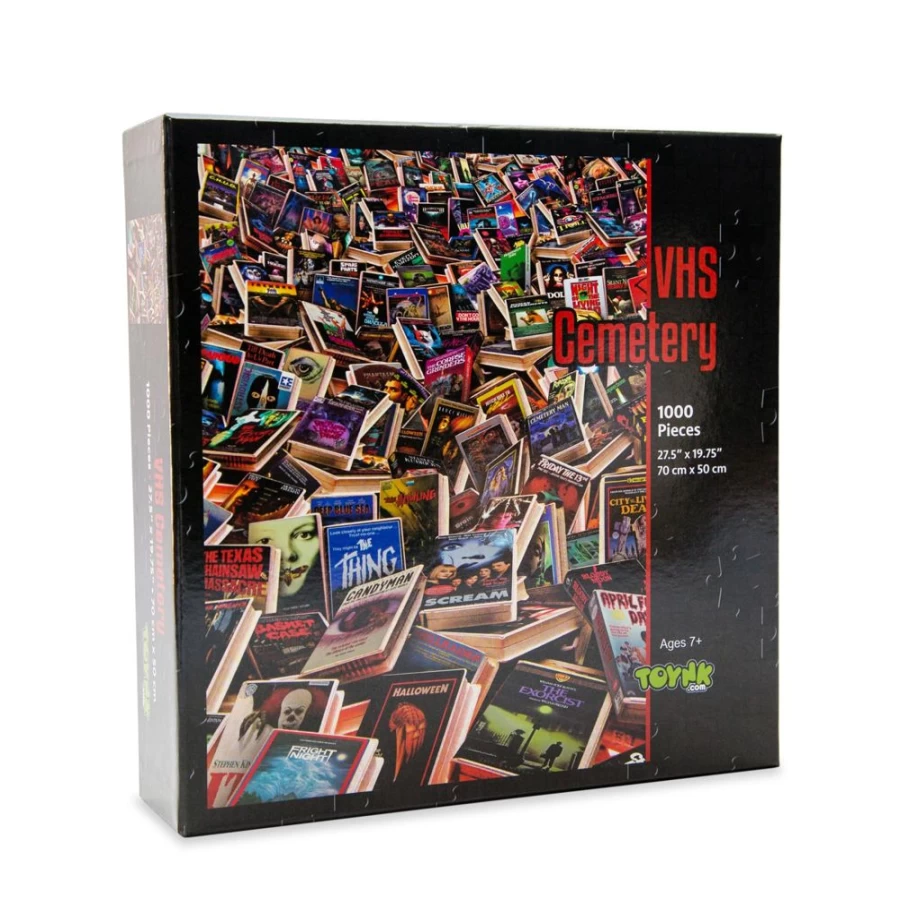 "Toynk Exclusive Horror VHS Cemetery 1000-Piece Jigsaw Puzzle for Collectors"