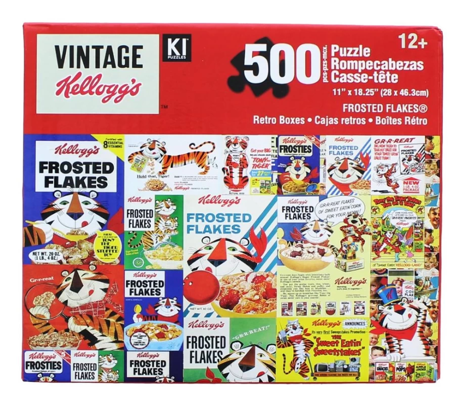 Toynk Vintage Kellogg's Frosted Flakes 500-Piece Jigsaw Puzzle for Adults & Collectors