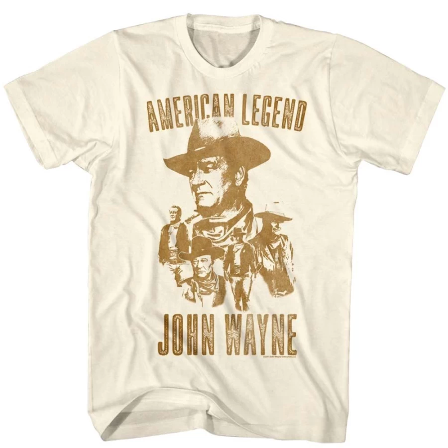 "MeTV Custom Brands John Wayne Unisex Tribute T-Shirt – Classic Western Style"