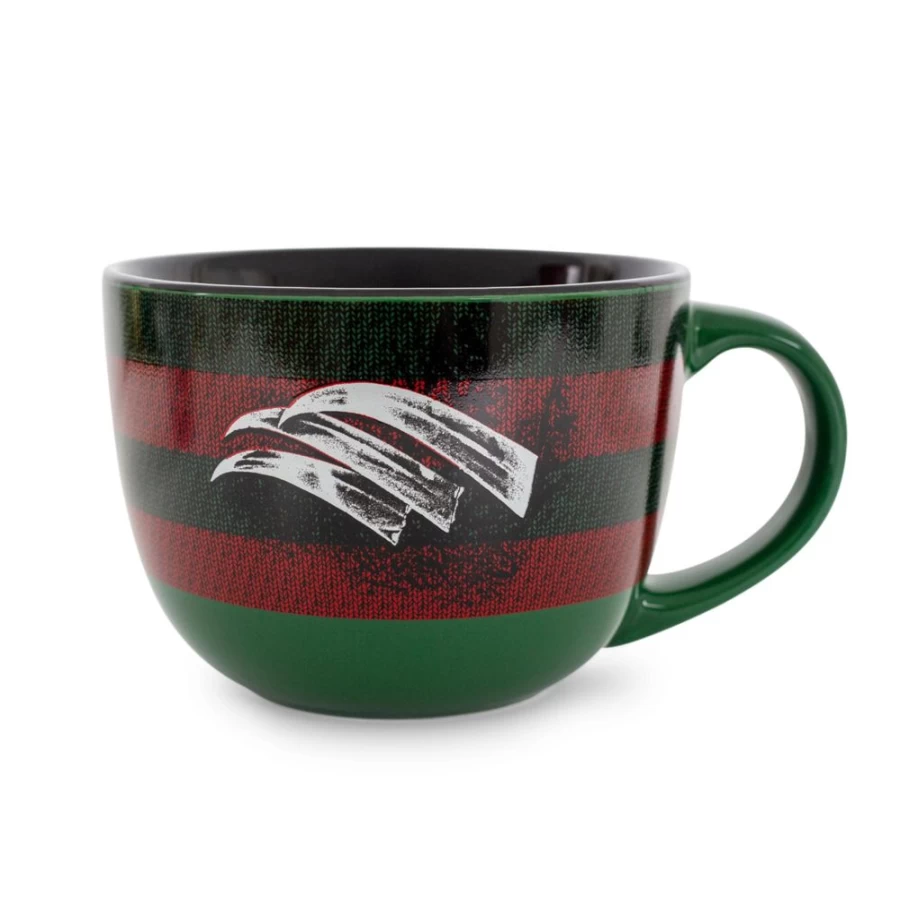 Toynk A Nightmare On Elm Street Claws Design Ceramic Soup Mug - 24oz Horror Movie Collectible