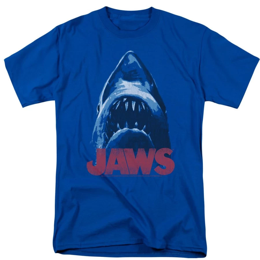 "MeTV Custom Classics Unisex Jaws - From Below Shark Themed T-Shirt"