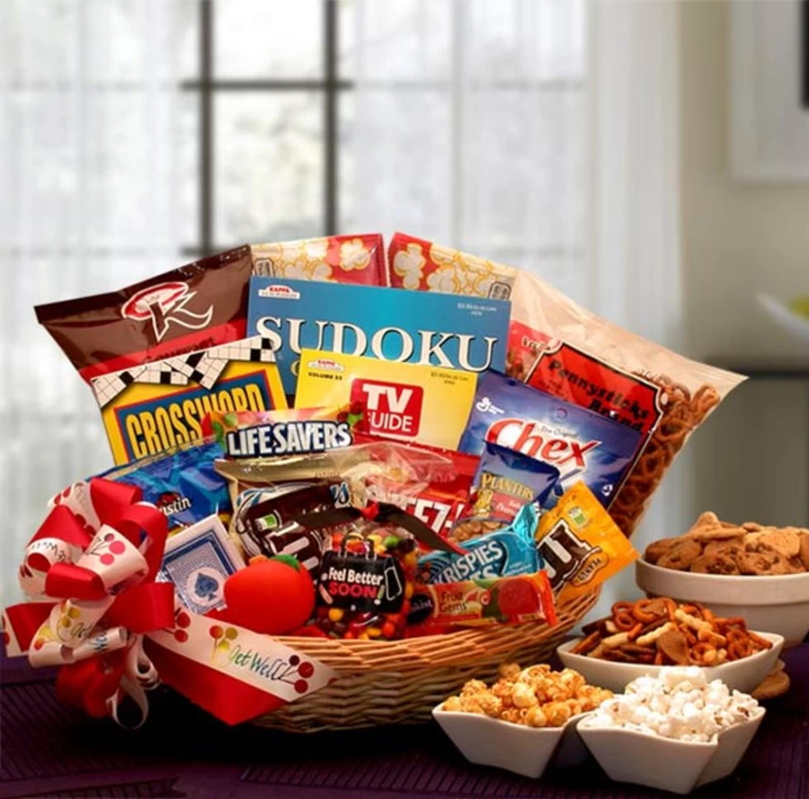 "GBDS Get Well Soon Gift Basket - Thoughtful Feel Better Present for Recovery"