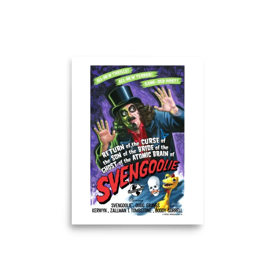 "Svengoolie Horror Movie Poster Art Print by Bill Morrison | MeTV Official 2022 Series Collectible"