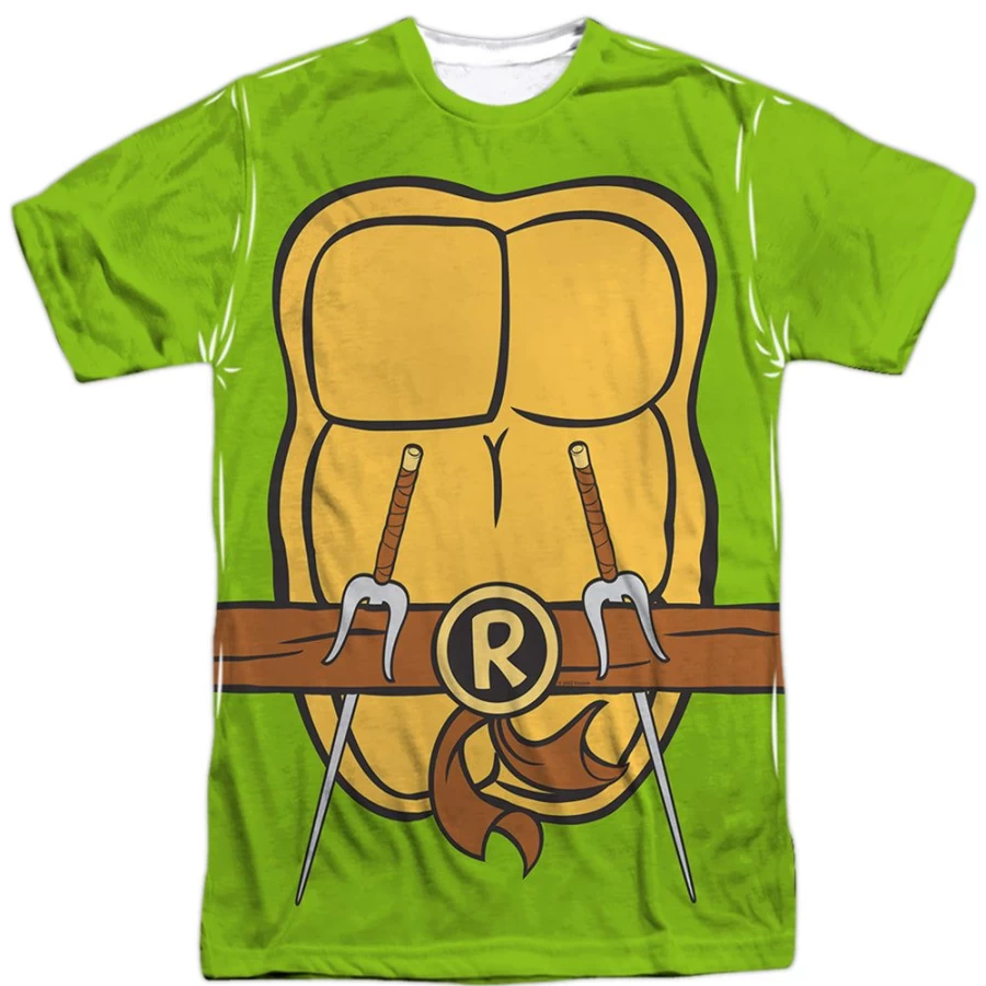 MeTV Custom Classics Unisex Teenage Mutant Ninja Turtles Raphael Costume - Front & Back Design