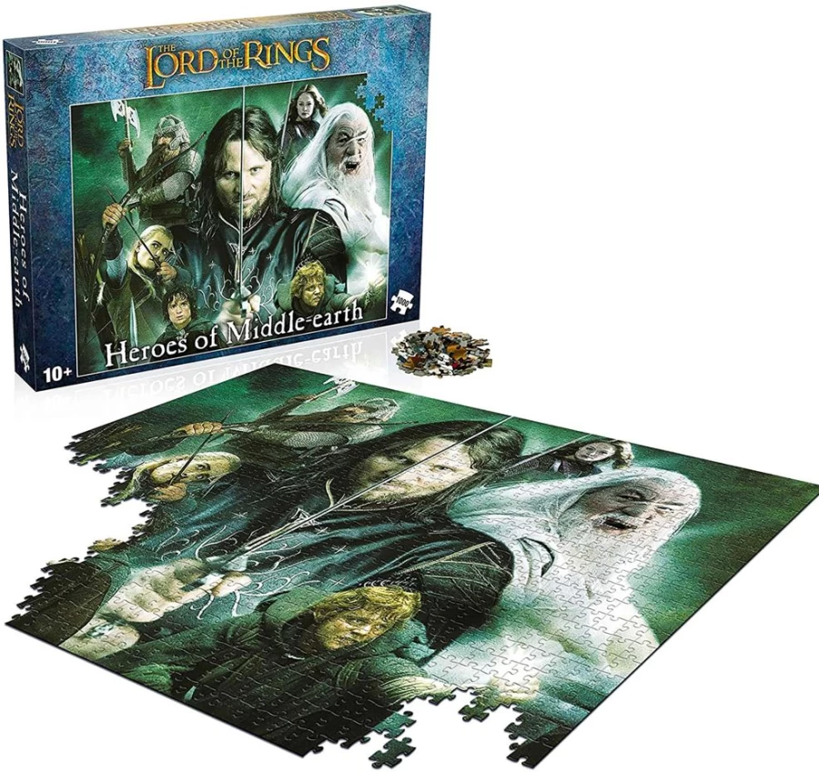 "Toynk Lord Of The Rings Middle Earth Heroes 1000-Piece Jigsaw Puzzle"