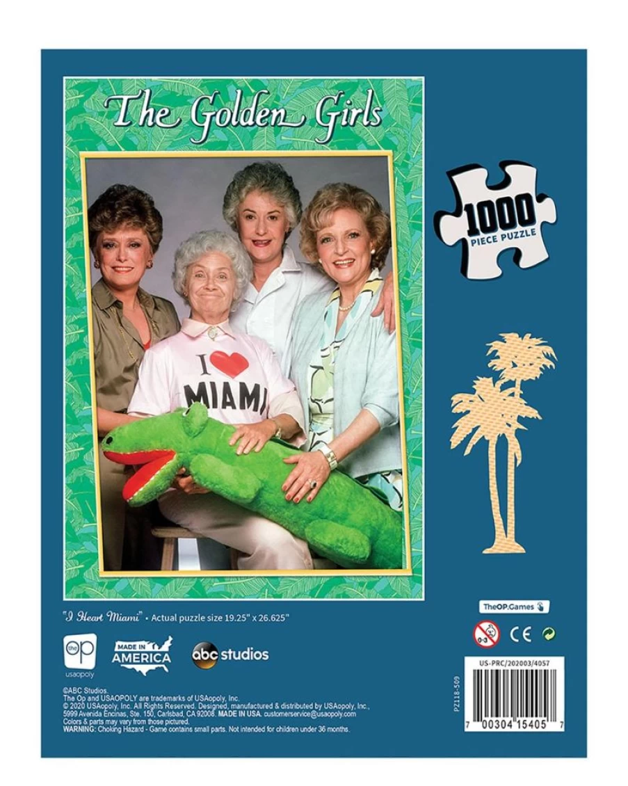 "The Golden Girls I Heart Miami 1000-Piece Puzzle by Toynk – Fun Collectible Jigsaw for Fans"