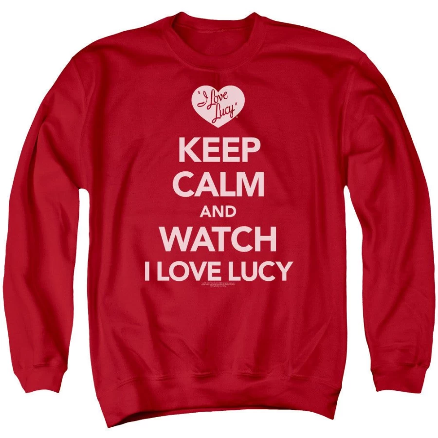 "MeTV Custom Classics I Love Lucy Keep Calm And Watch Unisex Vintage TV Show Merchandise"