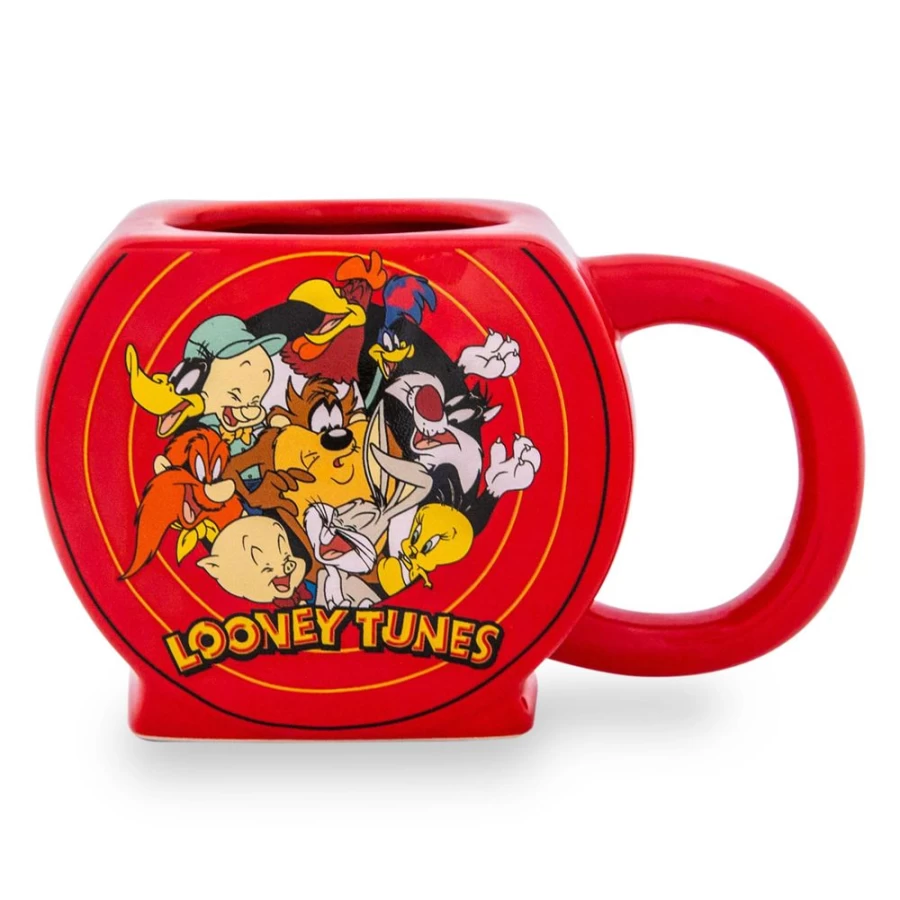 Toynk Looney Tunes 20oz Ceramic Mug - "That's All Folks" Sculpted Collectible Cup