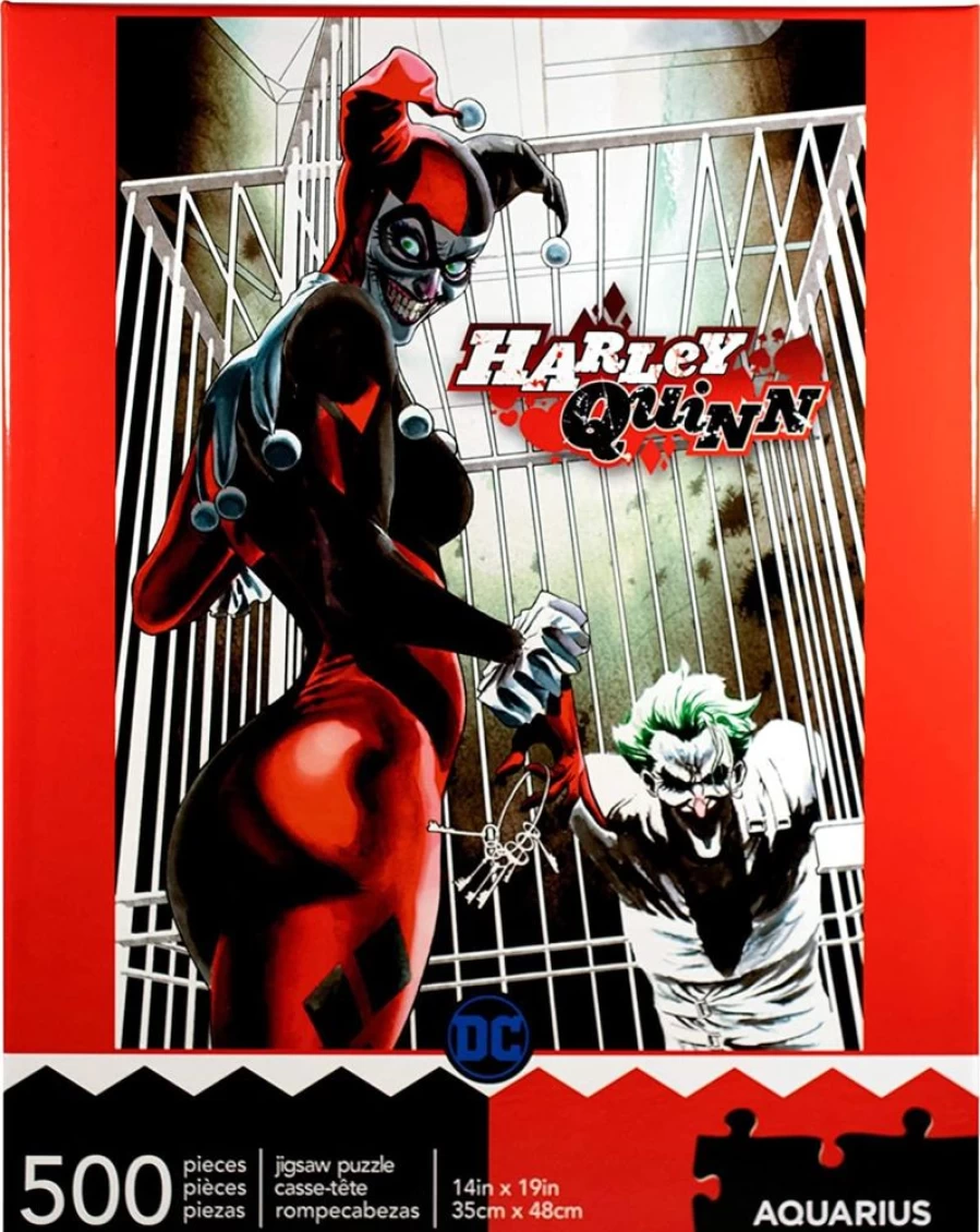 Toynk DC Comics Harley Quinn and The Joker 500-Piece Jigsaw Puzzle for Adults and Collectors