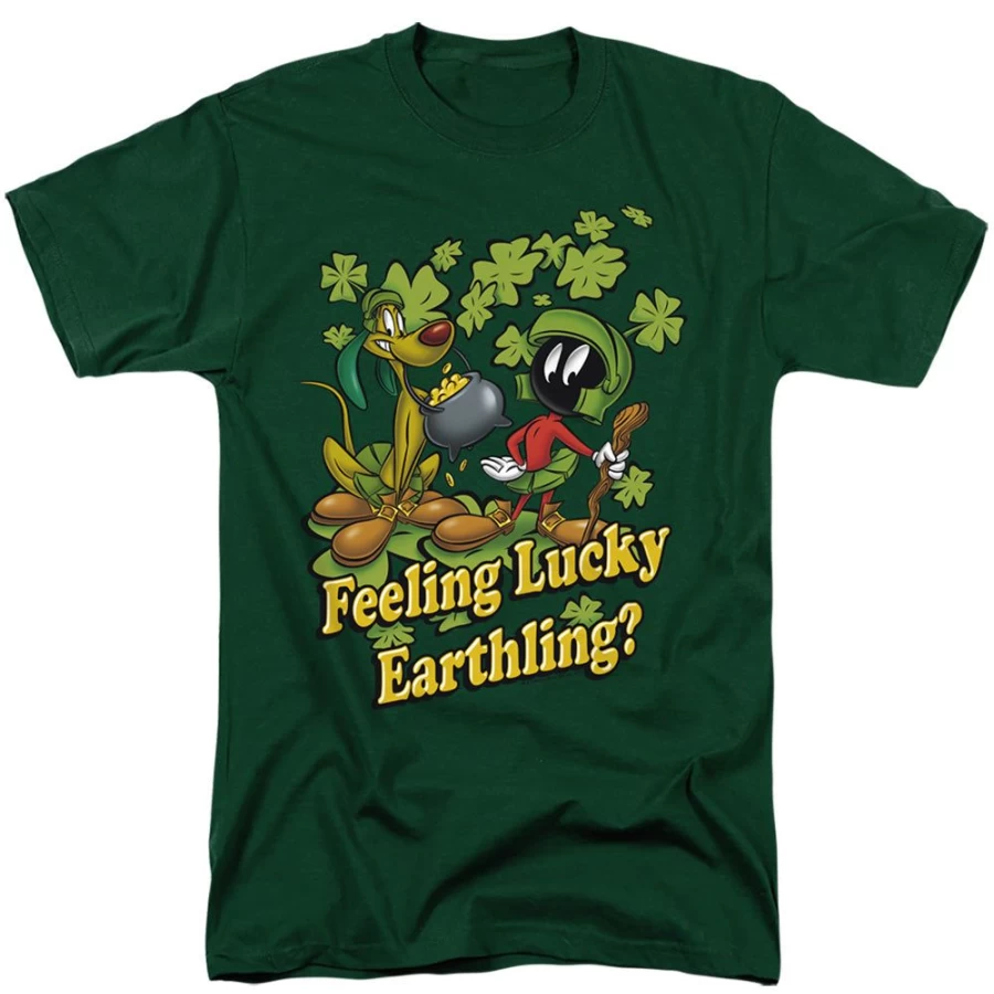 MeTV Custom Classics Looney Tunes Feeling Lucky Vintage Cartoon T-Shirt