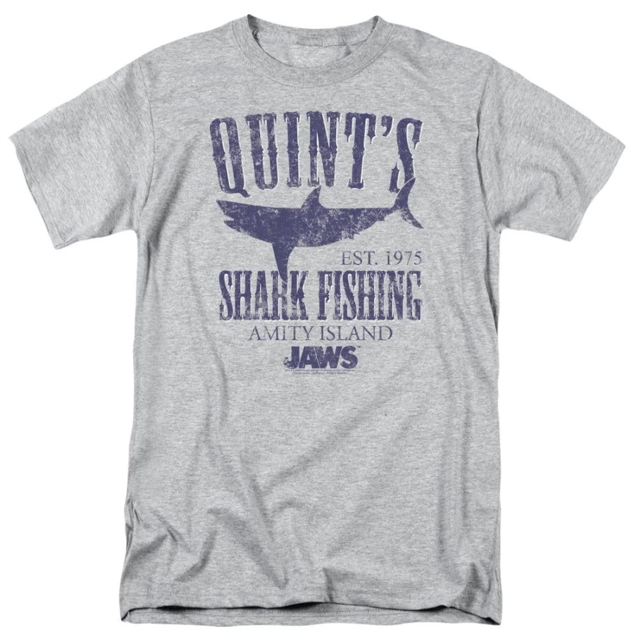 MeTV Custom Classics Unisex Jaws - Quint's T-Shirt Movie Fan Gift