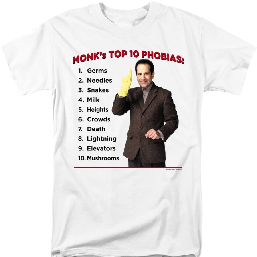 "MeTV Custom Classics Monk - Top 10 Phobias Unisex TV Show Collectible"