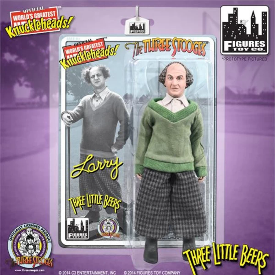 MeTV Figures The Three Stooges 8" Deluxe Collectible Figurine - Larry in Three Little Beers Scene