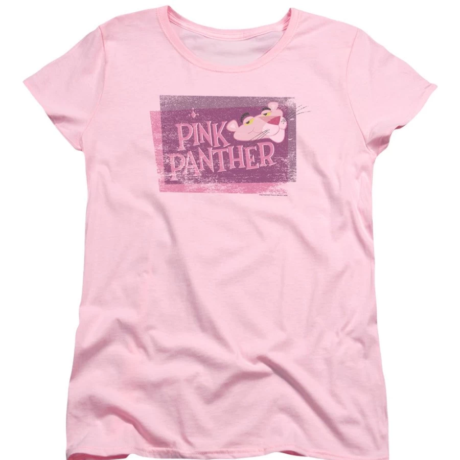 MeTV Custom Classics Pink Panther Distressed Vintage Cartoon T-Shirt