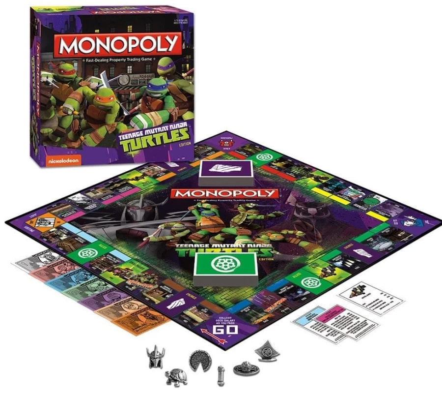 "Toynk Monopoly Teenage Mutant Ninja Turtles Edition - Family Board Game for TMNT Fans"