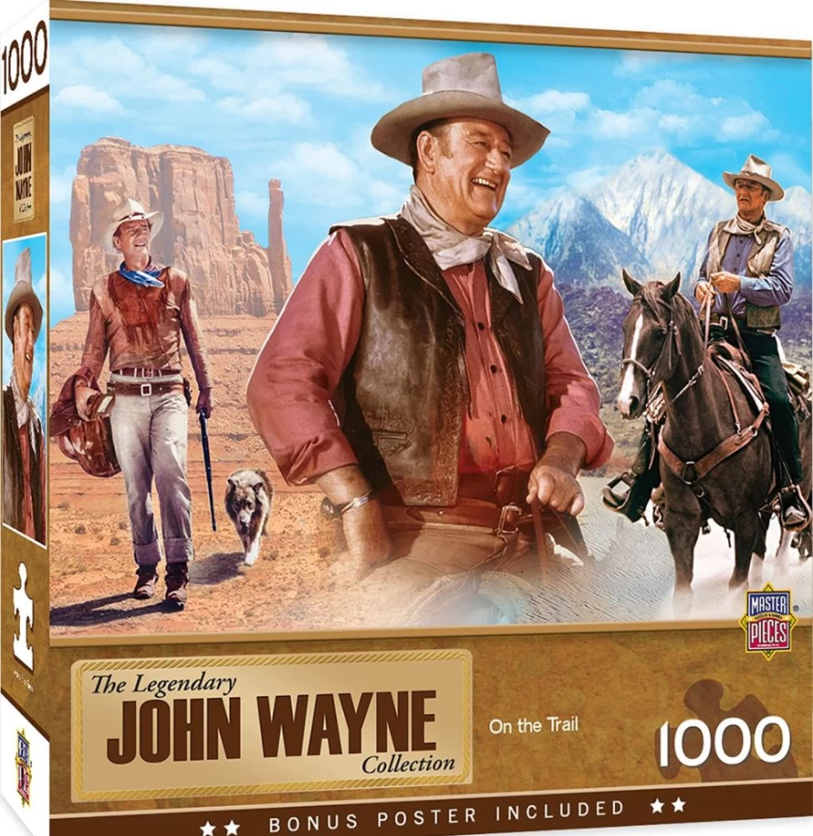 "Toynk John Wayne On The Trail 1000-Piece Jigsaw Puzzle for Adults – Western Cowboy Theme Collectible Puzzle"