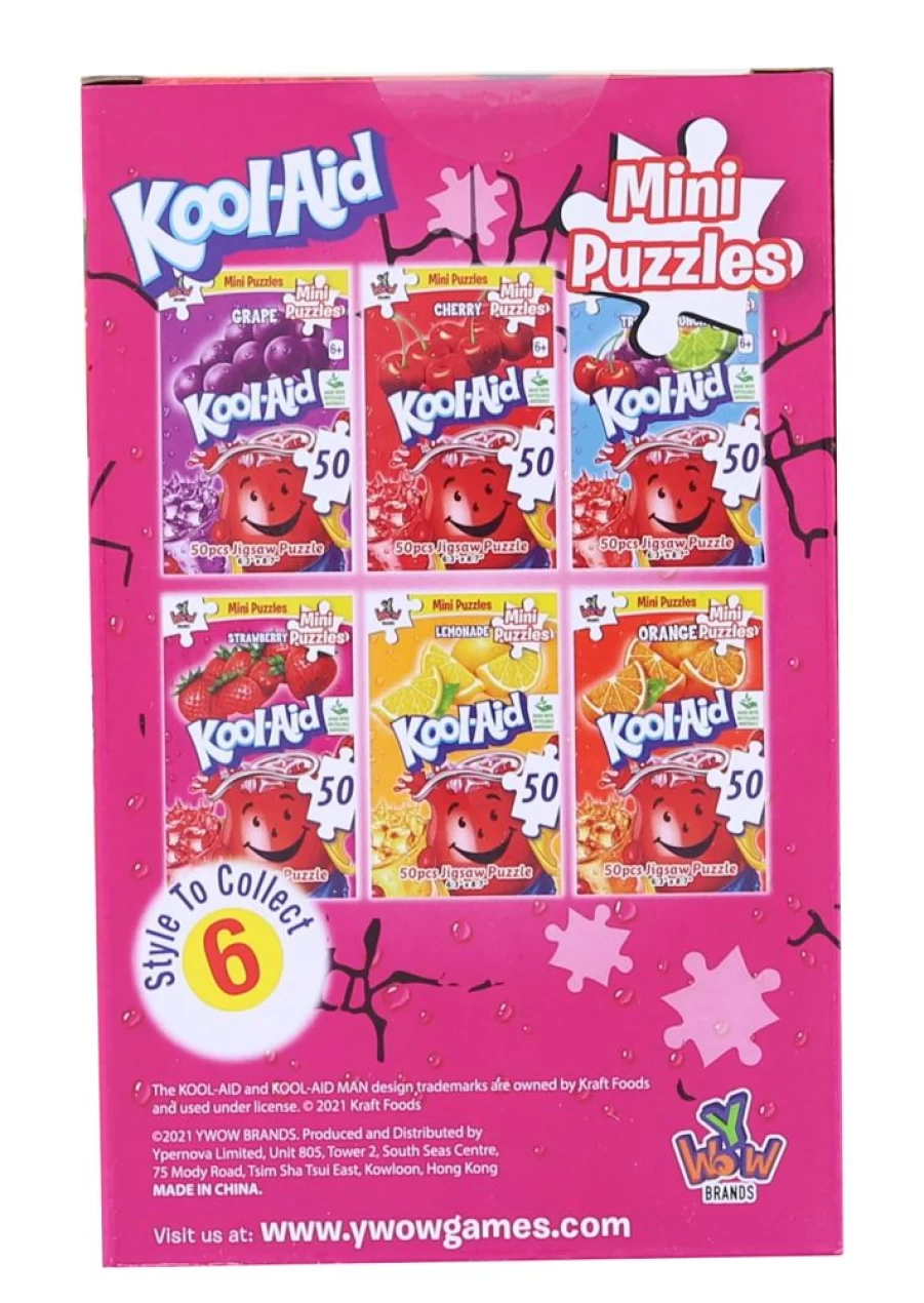 Toynk Kool-Aid Strawberry Flavor 50-Piece Mini Jigsaw Puzzle for Kids | Fun Educational Toy