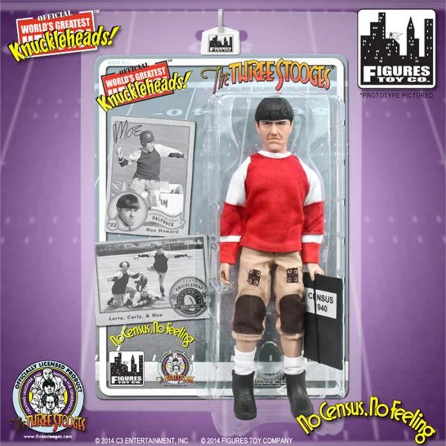 MeTV Figures The Three Stooges 8" Deluxe Collectible Figurine - Moe "No Census, No Feeling" Edition