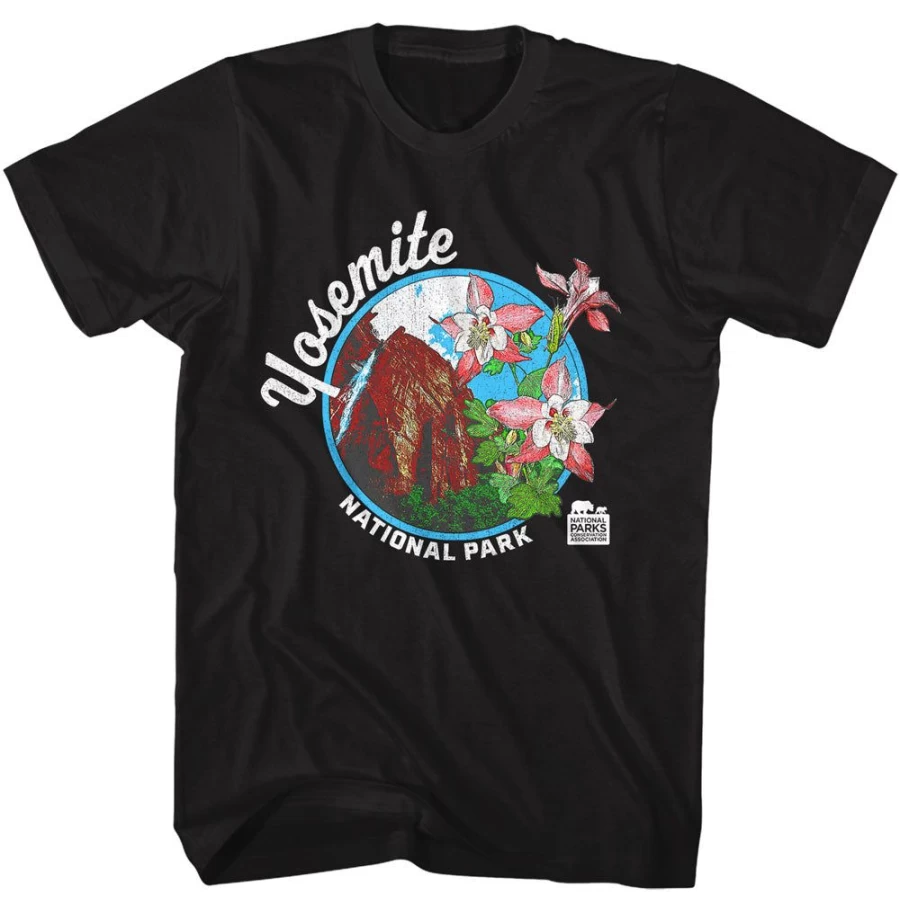 "MeTV Custom Brands Unisex Yosemite National Park Wildflowers T-Shirt"