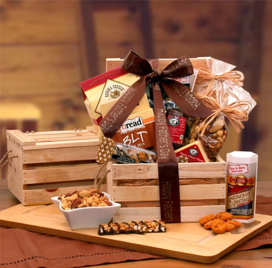 GBDS Premium Dad's Favorite Mixed Nuts & Snacks Gift Crate