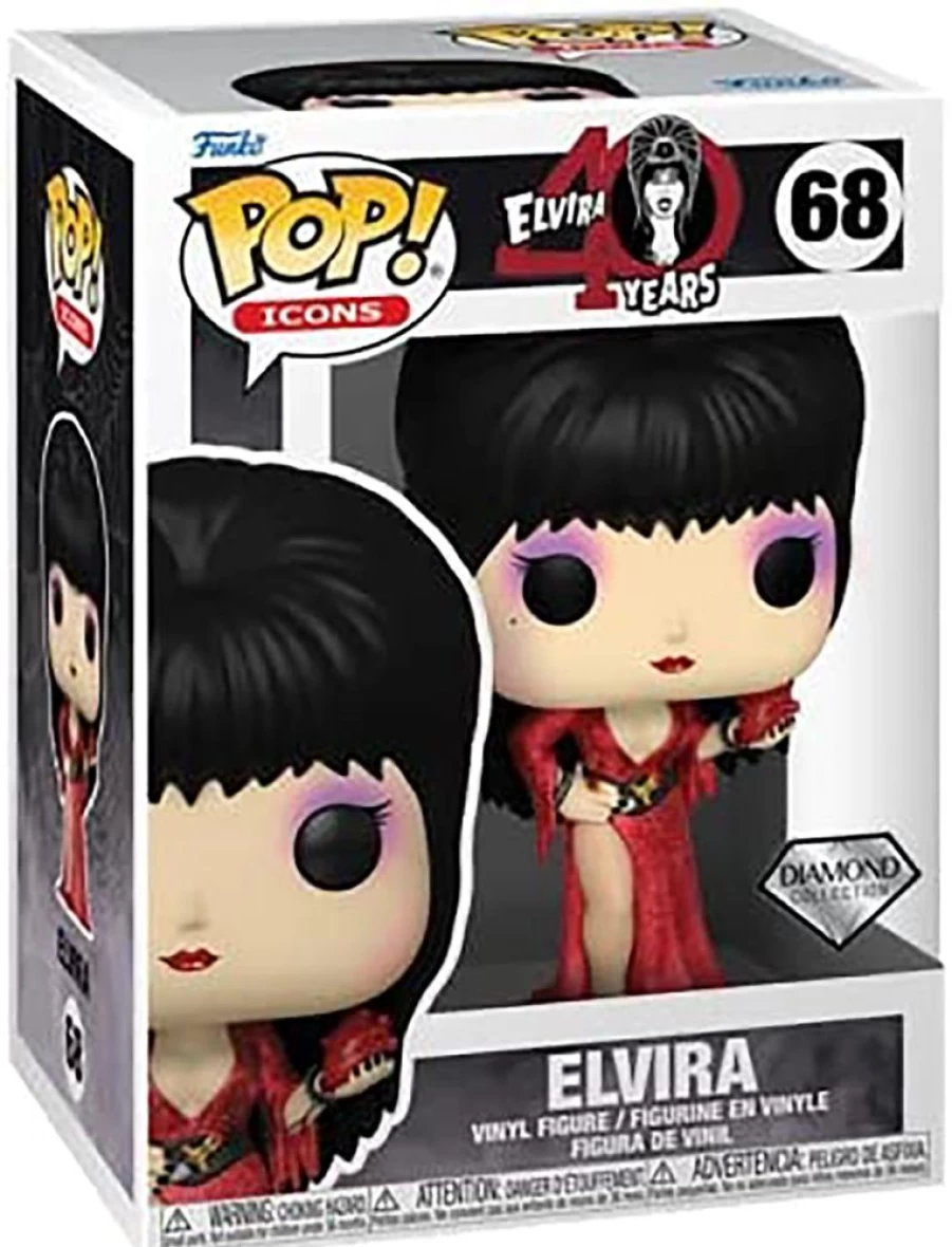 Elvira 40th Anniversary Diamond Glitter Funko Pop! Vinyl Figure by Toynk | Exclusive Collectible