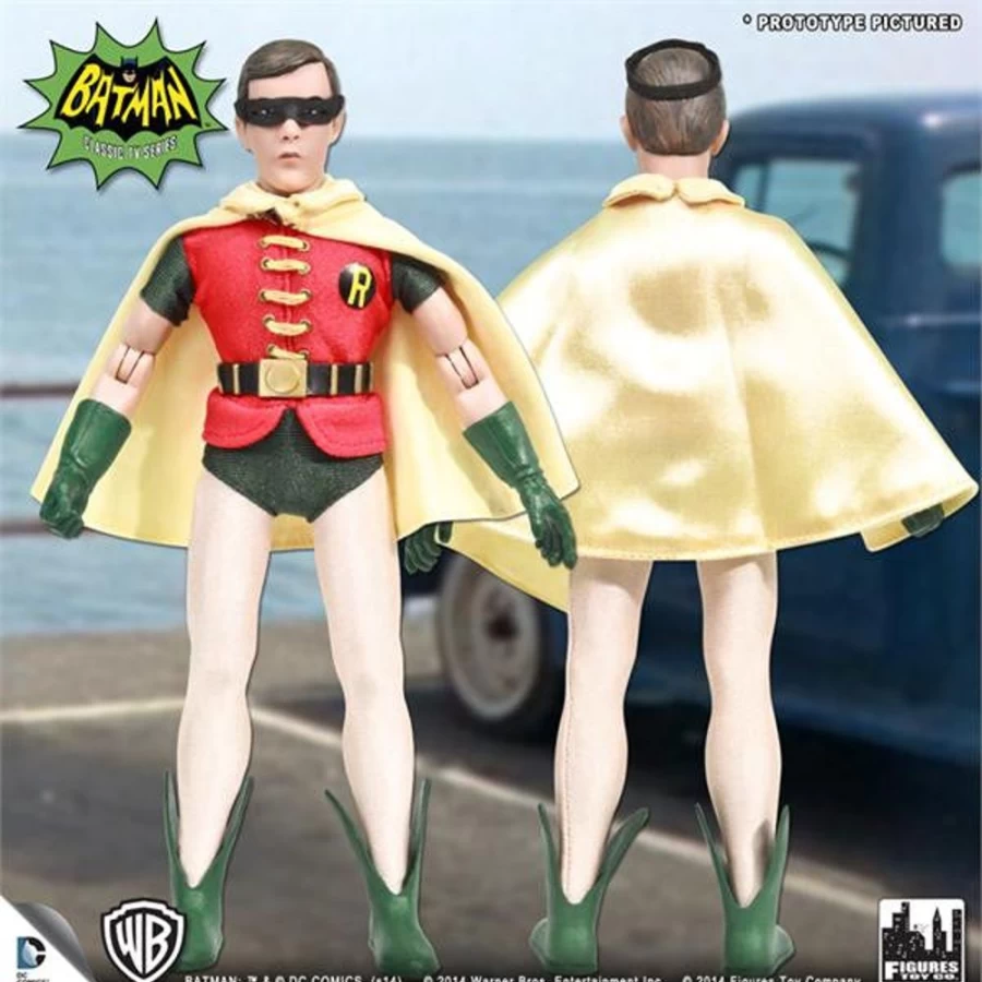 MeTV Figures Batman Classic TV Series 8-Inch Robin Action Figure with Removable Mask & Accessories