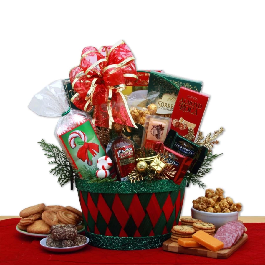 "GBDS Holiday Affair Gift Basket - Premium Festive Present Box for Christmas & Special Occasions"