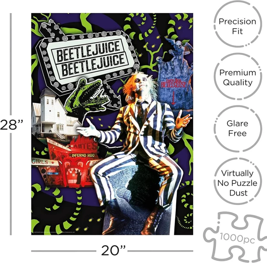 "Toynk Beetlejuice 1000-Piece Jigsaw Puzzle for Adults – Collectible Movie-Themed Puzzle"