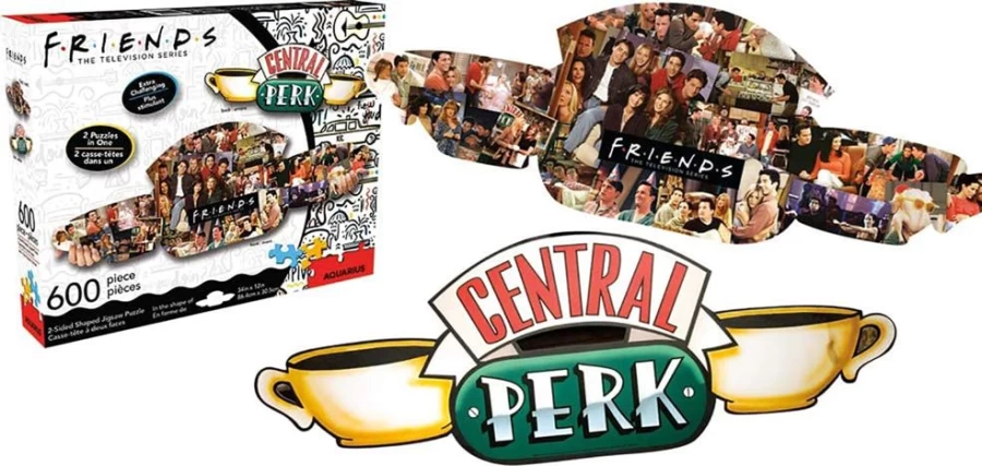 Toynk Friends TV Show Central Perk Collage 600-Piece Double-Sided Die-Cut Jigsaw Puzzle