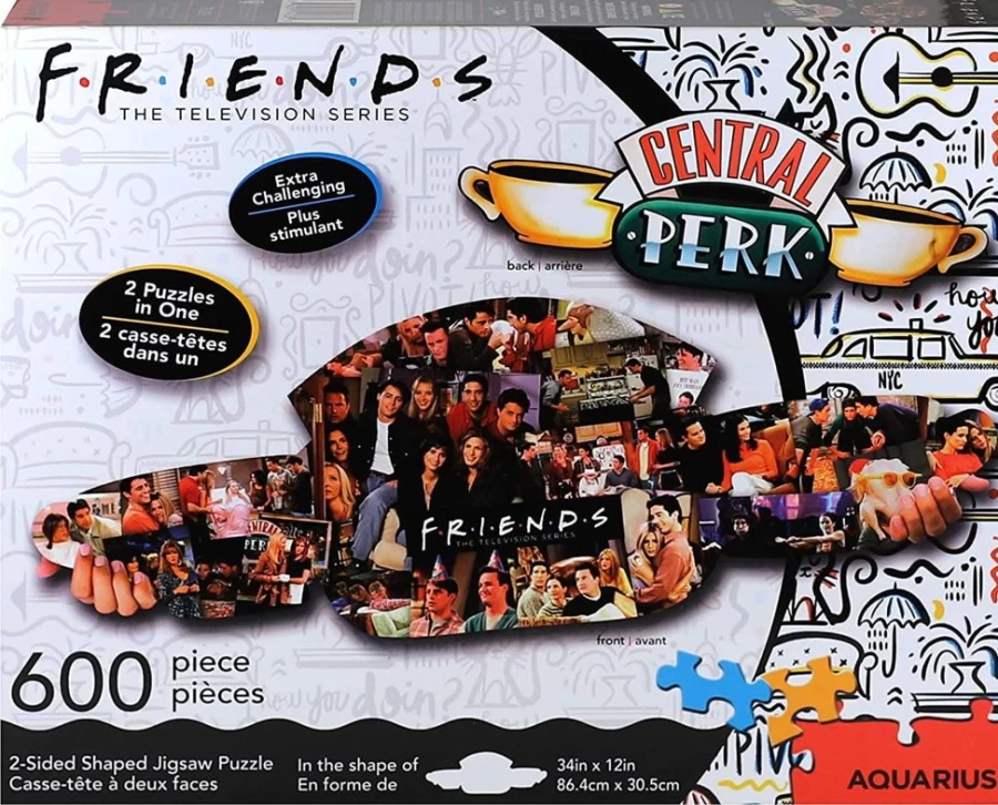 Toynk Friends TV Show Central Perk Collage 600-Piece Double-Sided Die-Cut Jigsaw Puzzle