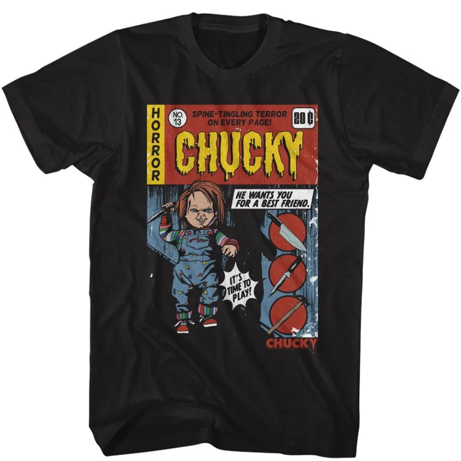 "MeTV Custom Brands Child's Play Chucky Comic Book Cover - Official Collectible Art"