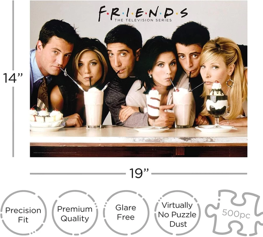 "Toynk Friends TV Show Milkshake 500-Piece Jigsaw Puzzle for Adults & Fans"