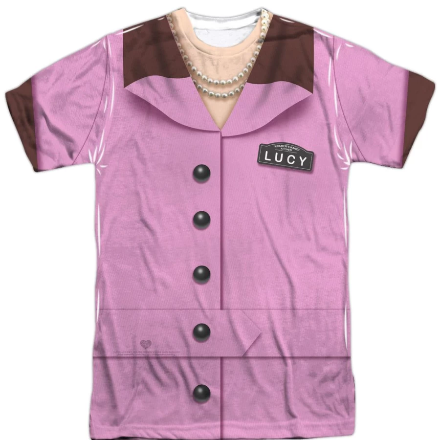 "MeTV Custom Classics Unisex I Love Lucy Chocolate Factory Costume - Front & Back Design"