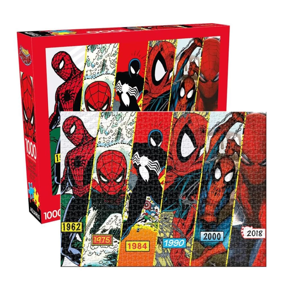 Toynk Marvel Spider-Man 1000-Piece Jigsaw Puzzle – Collectible Timeline Edition for Adults & Kids