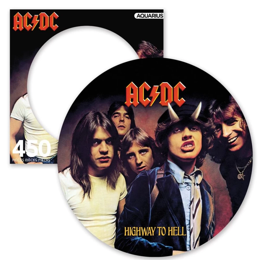 Toynk AC/DC Highway to Hell 450-Piece Picture Disc Jigsaw Puzzle - Rock Music Collectible Puzzle