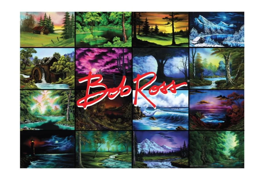 "Toynk 1000-Piece Bob Ross Happy Painting My Friend Nature Jigsaw Puzzle"