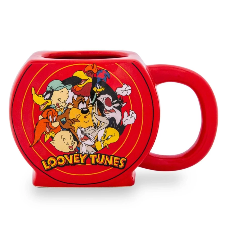 Toynk Looney Tunes "That's All Folks" 20oz Ceramic Mug - Collectible Cartoon Sculpted Cup