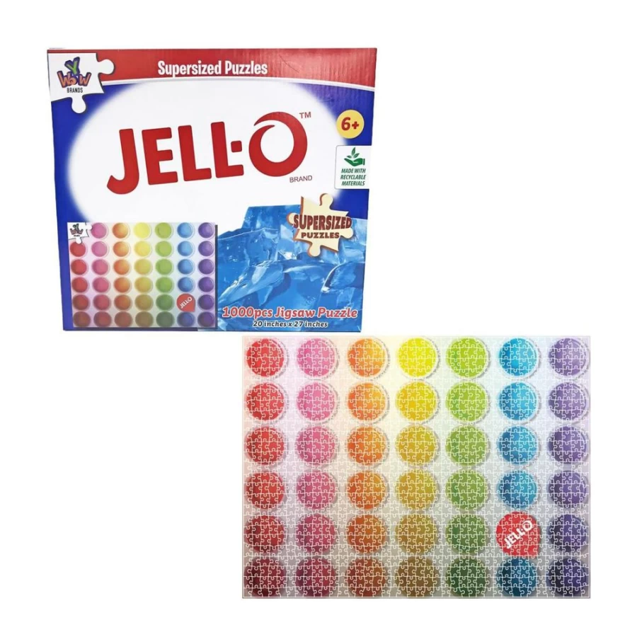 Toynk Jell-O 1000 Piece Supersized Jigsaw Puzzle for Adults & Kids - Challenging Unisex Puzzle Game