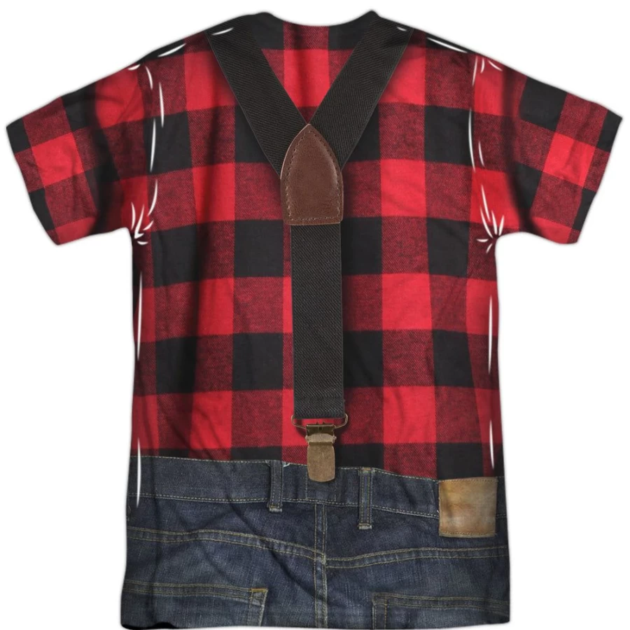 MeTV Custom Classics Unisex Lumberjack Costume Set - Front & Back Design for Men & Women