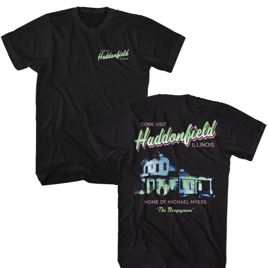 "MeTV Custom Brands Halloween T-Shirt - Front & Back Spooky Design for Trick or Treat"