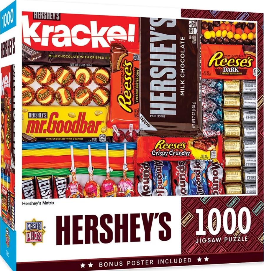 Toynk Matrix 1000 Piece Jigsaw Puzzle - Challenging Unisex Adult Puzzle - Hershey's Inspired Art