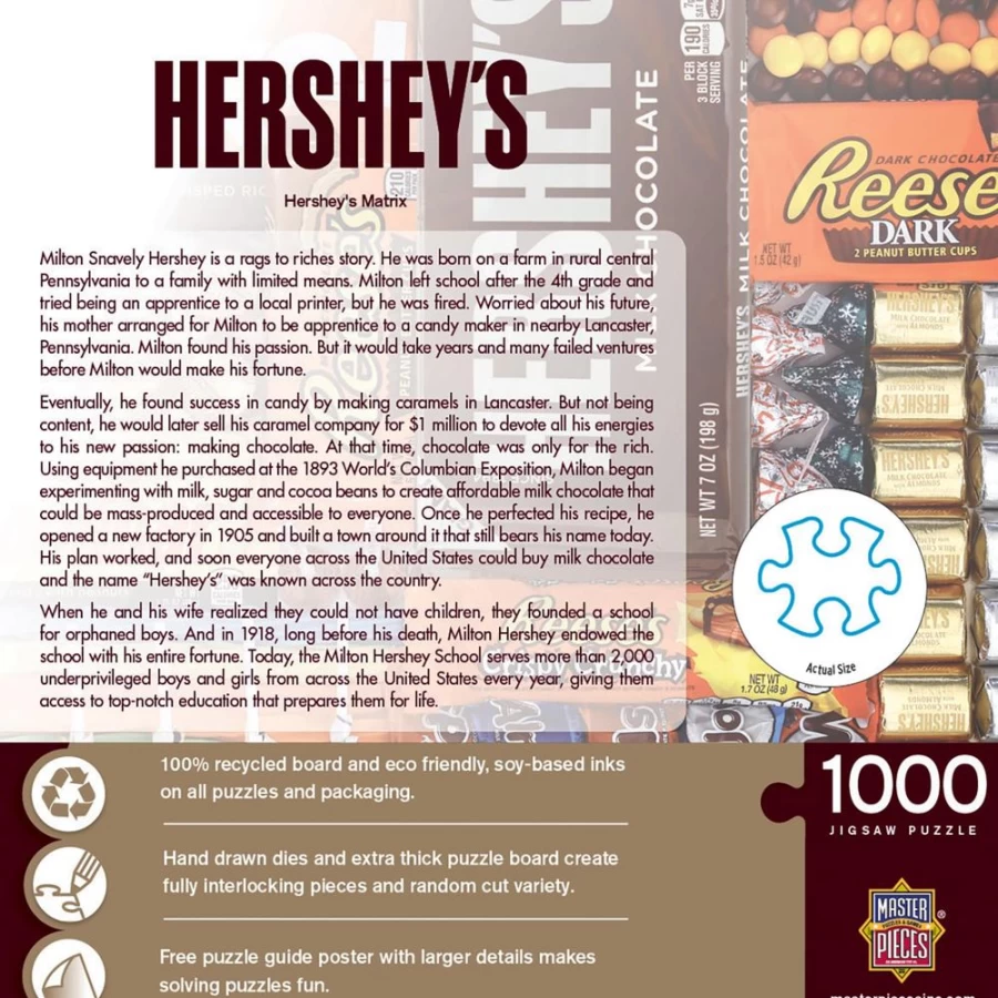 Toynk Matrix 1000 Piece Jigsaw Puzzle - Challenging Unisex Adult Puzzle - Hershey's Inspired Art