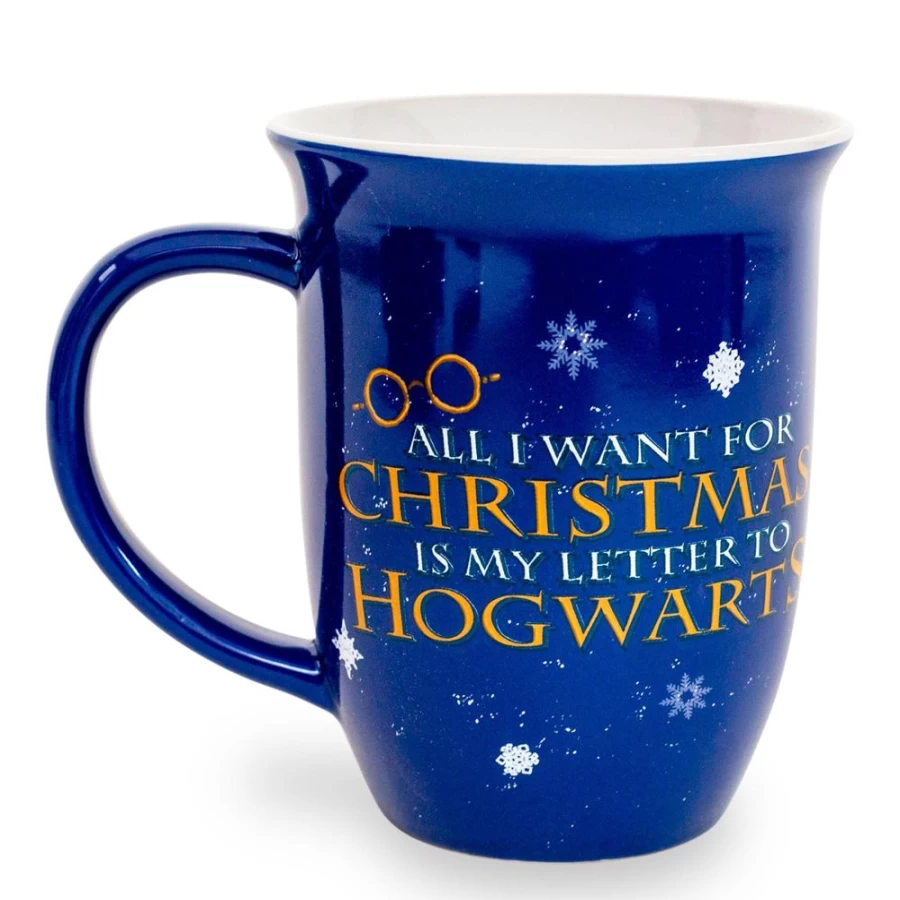 "Toynk Harry Potter Hogwarts Christmas Ceramic Mug 16oz | Wide Rim Collectible Cup"