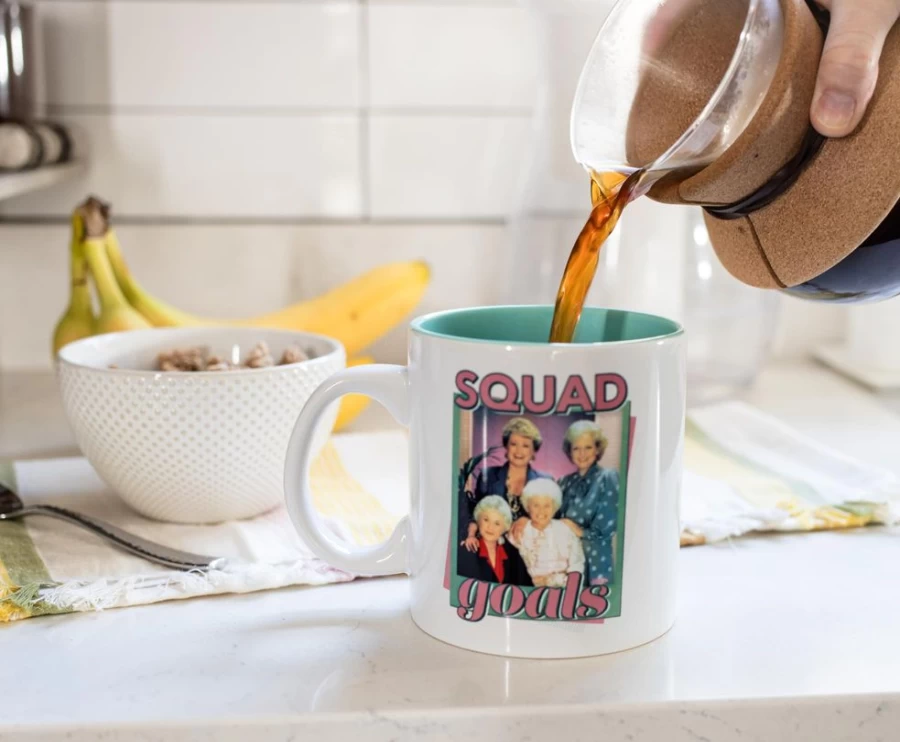 Toynk The Golden Girls "Squad Goals" 20oz Ceramic Coffee Mug - Collectible TV Show Gift