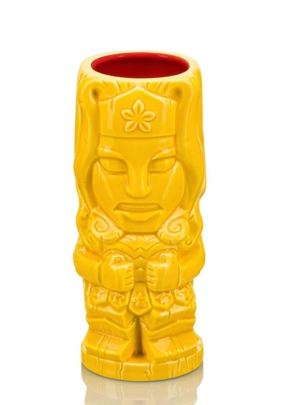 Toynk Wonder Woman Geeki Tikis 15 Oz Tiki Mug | DC Comics Collectible Cup | Yellow