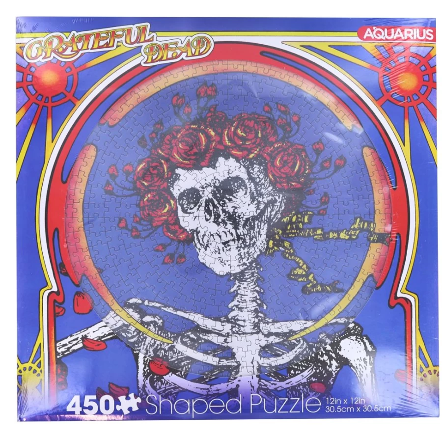 Toynk Grateful Dead Skull & Roses 450-Piece Jigsaw Puzzle - Music-Themed Collectible Puzzle for Adults