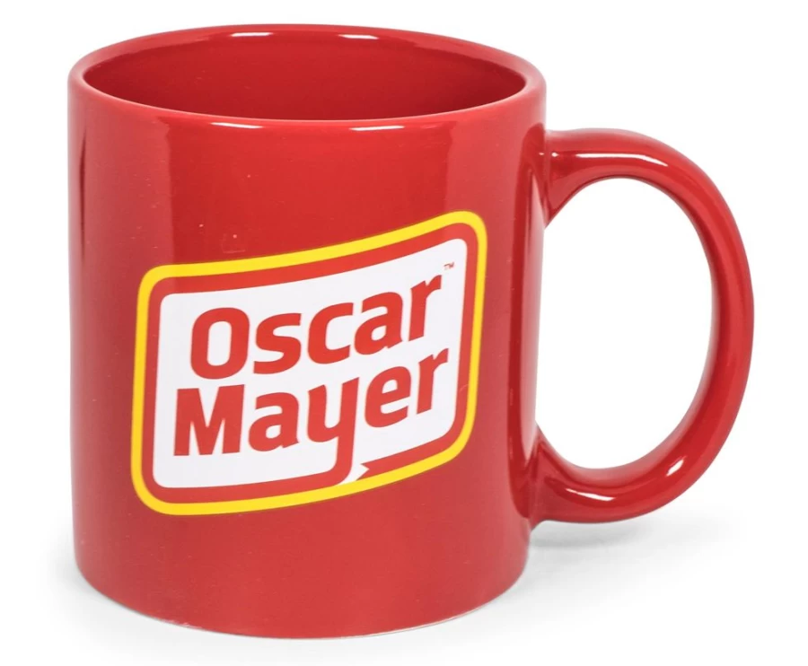 Toynk 16oz Ceramic Coffee Mug with Oscar Mayer Hot Dog Logo – Collectible Drinkware for Hot Beverages